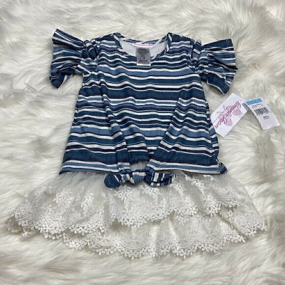 BONNIE JEAN 2 Piece Set Outfit Top Leggings School NEW Girls Size 5 - Picture 3 of 9